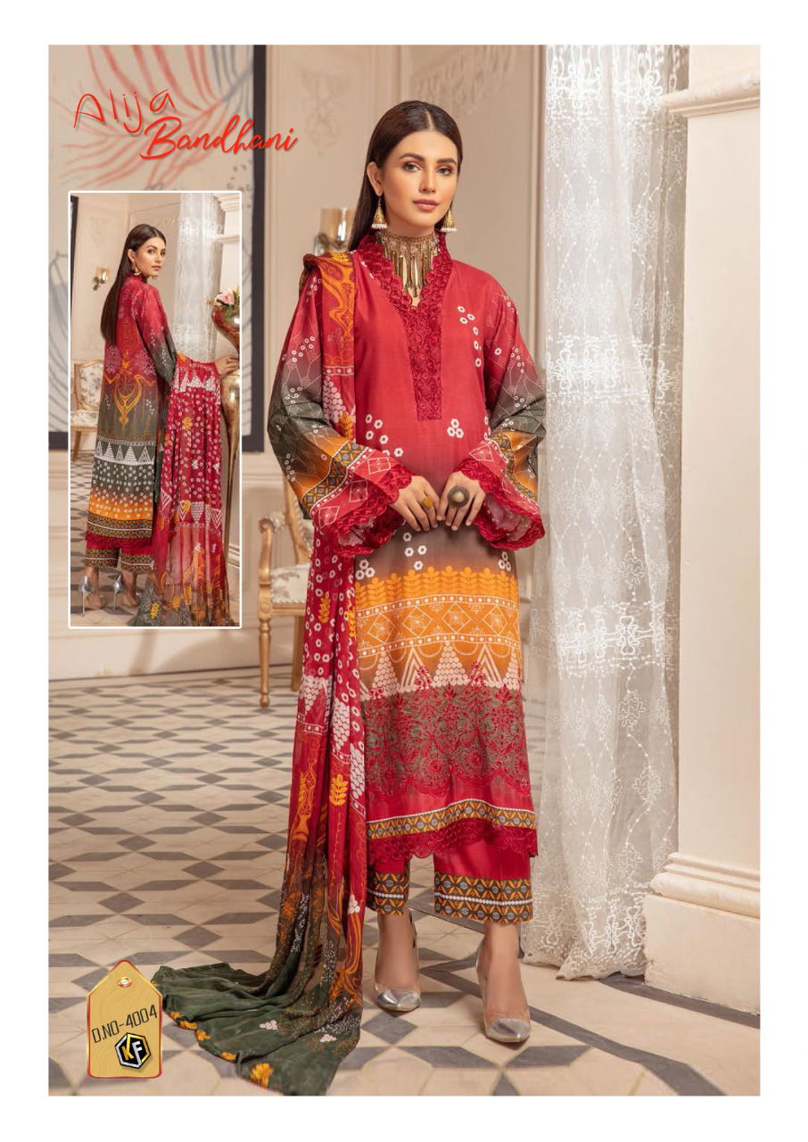 Alija Bandhani Vol 4 By Keval Cotton Salwar Suits Catalog